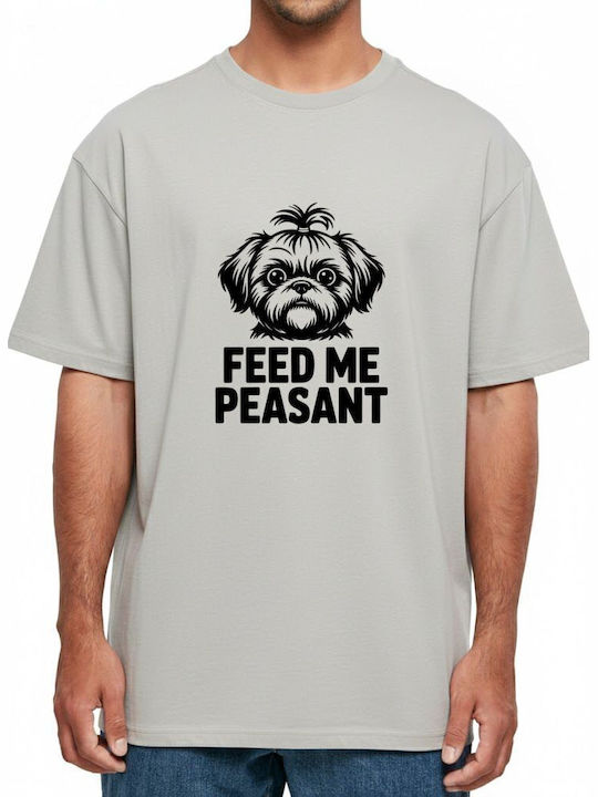 Oversized T-shirt Feed Me Peasant Cute Puppy Il...