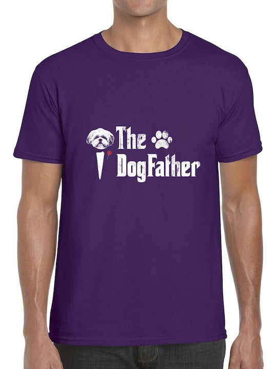 T-shirt Dogfather Dog Paw Rose Pop Culture Purple