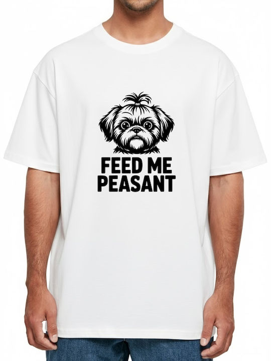 Oversized T-shirt Feed Me Peasant Cute Puppy Il...