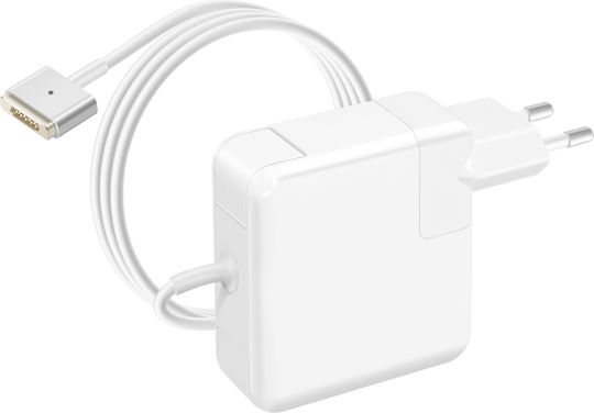 Max Excell Încărcător Sector 60w 13" Macbook Pro Magsafe 2 Magnetic Led Clip Cablu Alb