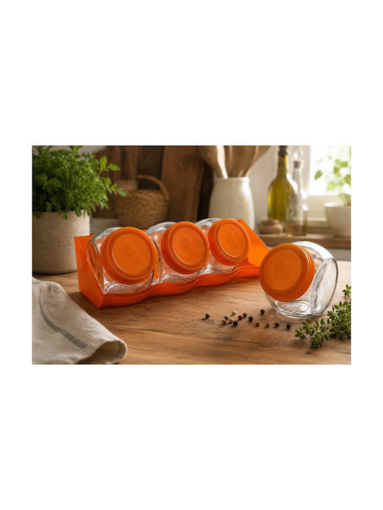 keleman Gewürzgläser Glas auf Basis Orange 4 Stück