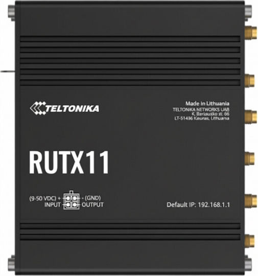 Teltonika RUTX11 Wireless Router Wi‑Fi 5 with 4 Gigabit Ports