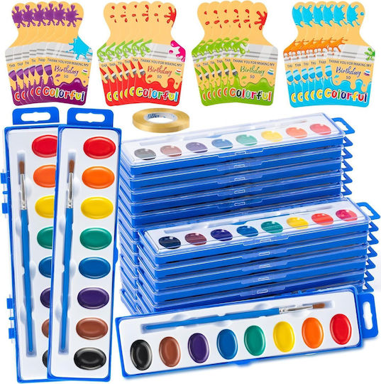 Waschbare Wasserfarben Malset Für Kinder 24 Farben Pinsel Geschenk