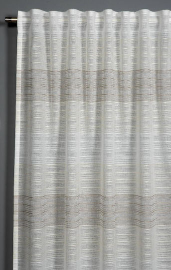 Κουρτίνα με Τούνελ Curtain Μπεζ 140x175εκ.