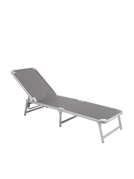 Pinki Grey Garden & Pool Deckchair 188x56cm