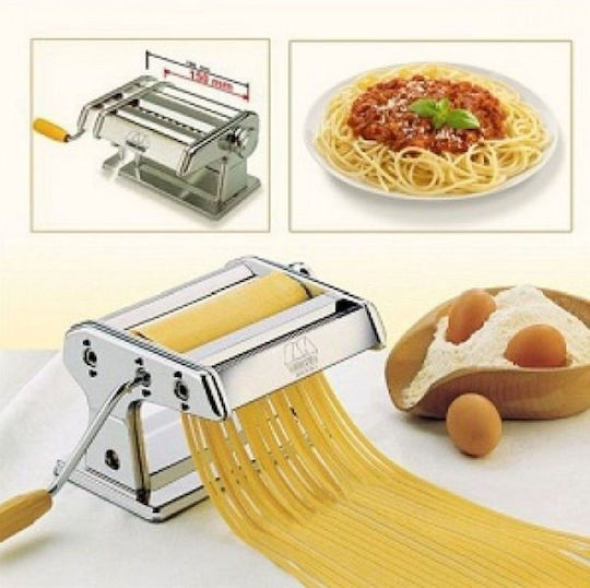 Manual Pasta and Pastry Machine Stainless Steel