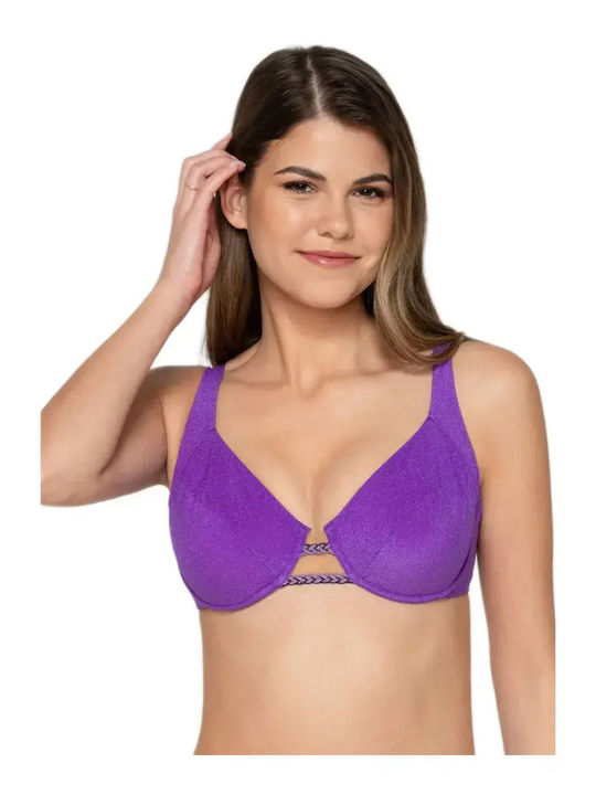 Luna Bikini Top Μωβ