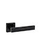 Viometale Middle Door Lever With Rosette Pair Black