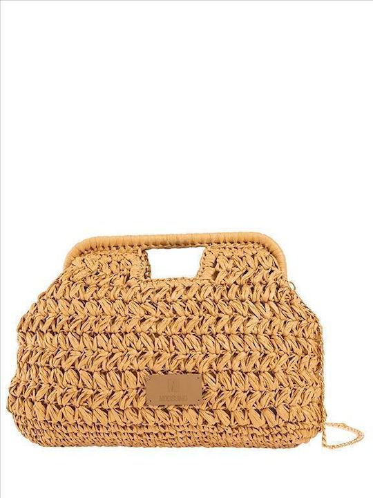 Rattan Damen Schultertasche Beige 046Ο.24450-Beige
