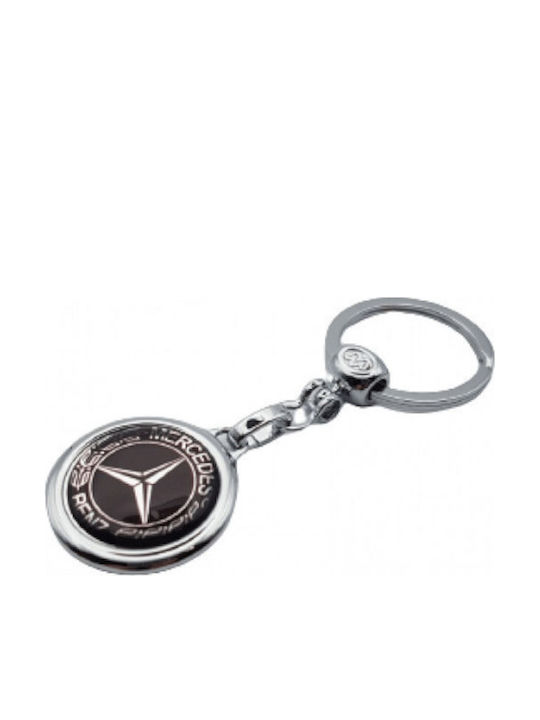 Μπρελόκ Μεταλλικό Σμάλτο Mercedes Μαύρο-nikel 10167-k