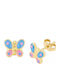 Ios Hypoallergenic Kids Earrings Studs Butterflies From 9K Gold