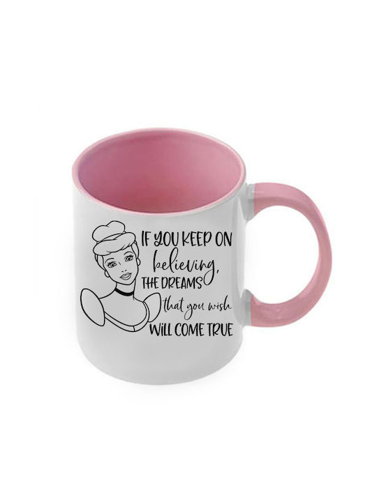 Mug Cinderella Pink Handle Interior