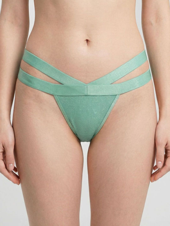 Milena by Paris Women's String 2Pack Aqua