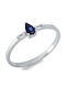 Diamond Group Single Stone Ring In 14K White Gold With Diamond
