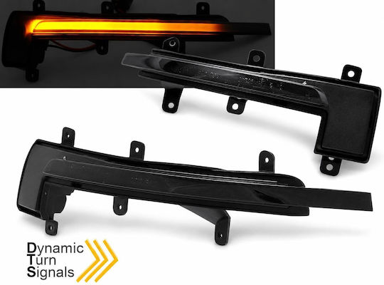 Πλαϊνά Φλας Καθρέπτη Dynamic Led Tuning-tec Audi Tt 8j 2006-2014 R8 2007-2016 Μαύρο Φιμέ 2 Τμχ Kbau17