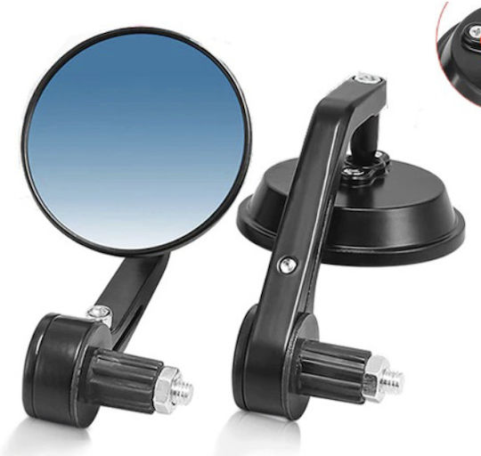 Motorradspiegel Gegenstück Cnc Aluminium Schwarz Set 2 Stücke