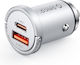 Orico Miniring Pro 45w Usb-a + Usb-c Car Charger Silver Mr-45-1a1c Orico-mr-45-1a1c-sv-ep-hu