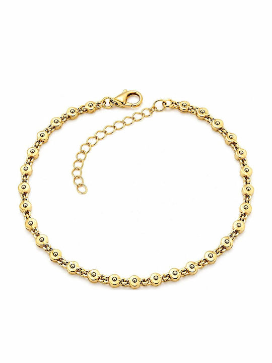 Charmy Vergoldetes Fußarmband aus Stahl 21cm