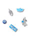 Crocs Jibbitz Charm Син 5 бр