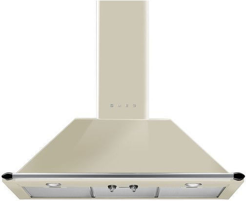 Smeg Απορροφητήρας Καμινάδα 89.5cm Μπεζ
