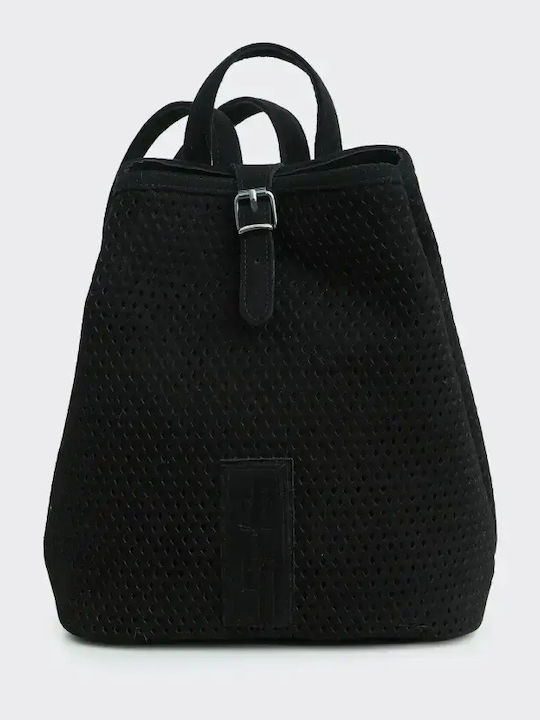 Net Planet Wildleder Damen Rucksack Schwarz