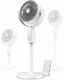 Ventilator Pe Piedestal 10W Diametru 38cm Cu Telecomandă Alb