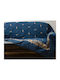 Decostar Sesselüberwurf Chenille Daphne Blau 2.10x1.80