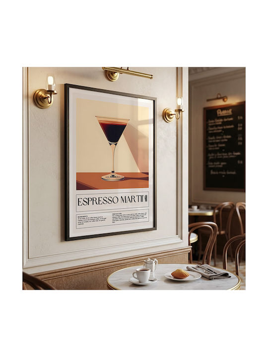 Poster Espresso Martini Cocktail Pst25472 50cm X 70cm Black Wooden Frame