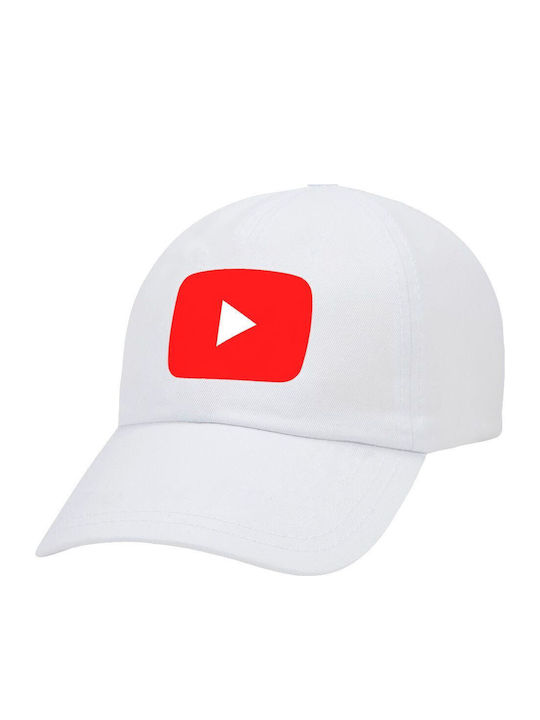 Youtube Șapcă Adulți Baseball Alb 5-File Polies...