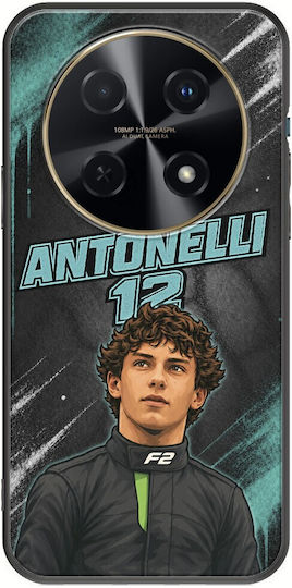 Handyhülle Pole Position Collection Kimi Antonelli Huawei Nova 12i Schwarze Tpu Mehrfarbige Silikon
