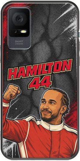 Husă Pole Position Collection Lewis Hamilton TCL 405 Black TPU Siliconă Neagră