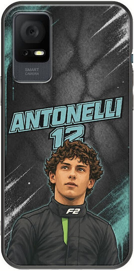 Handyhülle Pole Position Collection Kimi Antonelli TCL 406 Schwarzes TPU Schwarze Silikon