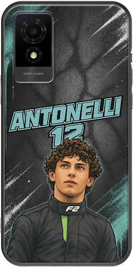 Husă Pole Position Collection Kimi Antonelli TCL 501 Neagră TPU Silicon