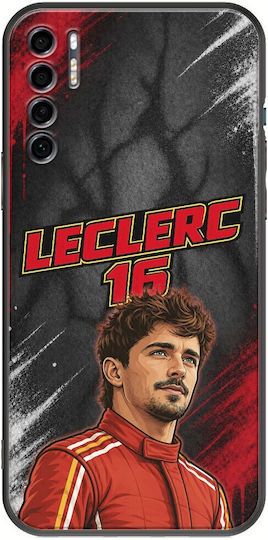 Husă Pole Position Collection Charles Leclerc TCL 20S 20 5G 20L 20L+ Neagră TPU Silicon
