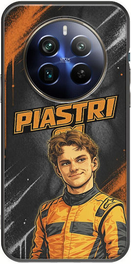 Handyhülle Pole Position Collection Oscar Piastri Realme 12+ 5g Schwarze Tpu Silikon