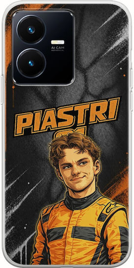 Pole Position Collection Oscar Piastri Vivo Y22s Flexible TPU Transparent Silicone Case