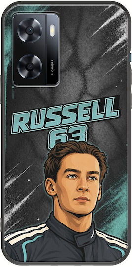 Θήκη Pole Position Collection George Russell Oppo A57 4g Black Tpu Μαύρη Σιλικόνη
