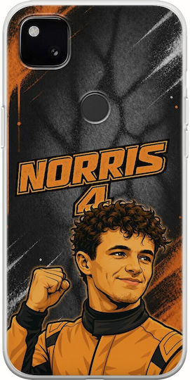 Pole Position Collection Lando Norris Google Pixel 4a 4g Flexible TPU Transparent Silicone Case
