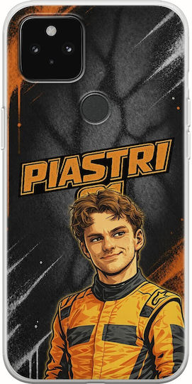 Husă Pole Position Collection Oscar Piastri Google Pixel 5 Flexibil TPU Silicon Transparentă