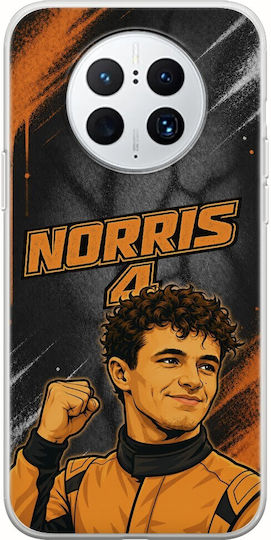 Калъф Pole Position Collection Lando Norris Huawei Mate 50 Pro Гъвкав TPU Прозрачен Силикон
