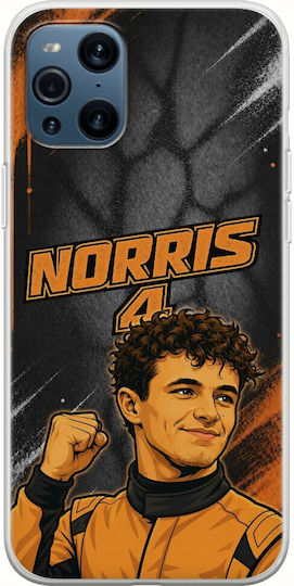 Pole Position Collection Lando Norris Oppo Find X3 Pro 5g Flexible TPU Transparent Silicone Case
