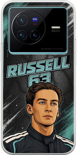Pole Position Collection George Russell Vivo X80 Flexible TPU Transparent Silicone Case