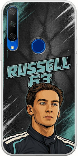 Husă Pole Position Collection George Russell Huawei Honor 9X Flexibil TPU Silicon Transparent