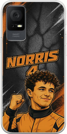 Калъф Pole Position Collection Lando Norris Tcl 408 Гъвкав TPU Прозрачен Силикон