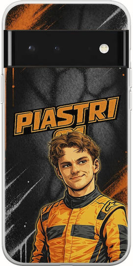Калъф Pole Position Collection Oscar Piastri Google Pixel 6 5g Гъвкав TPU Прозрачен Силикон