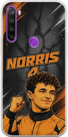 Калъф Pole Position Collection Lando Norris Xiaomi Redmi Note 8 2021 Гъвкав TPU Прозрачен Силикон