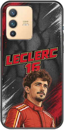 Handyhülle Pole Position Collection Charles Leclerc Vivo V23 5G Schwarz TPU Schwarze Silikon
