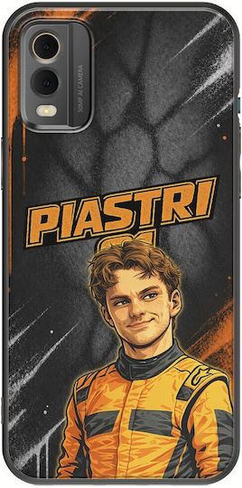Калъф Pole Position Collection Oscar Piastri Nokia C32 Черен TPU Силикон