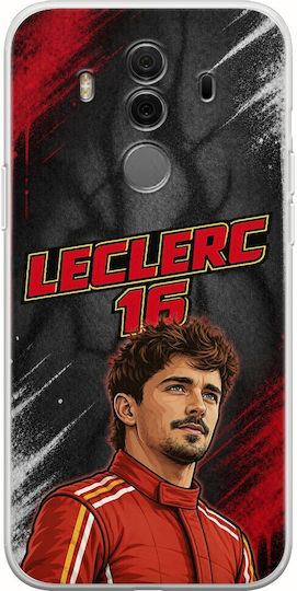 Husă Pole Position Collection Charles Leclerc Huawei Mate 10 Pro Flexibil TPU Silicon Transparentă