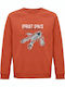 Bio-Baumwolle Unisex Sweatshirt "Forget Space Back To Beach Astronaut Loves Summer" Orange